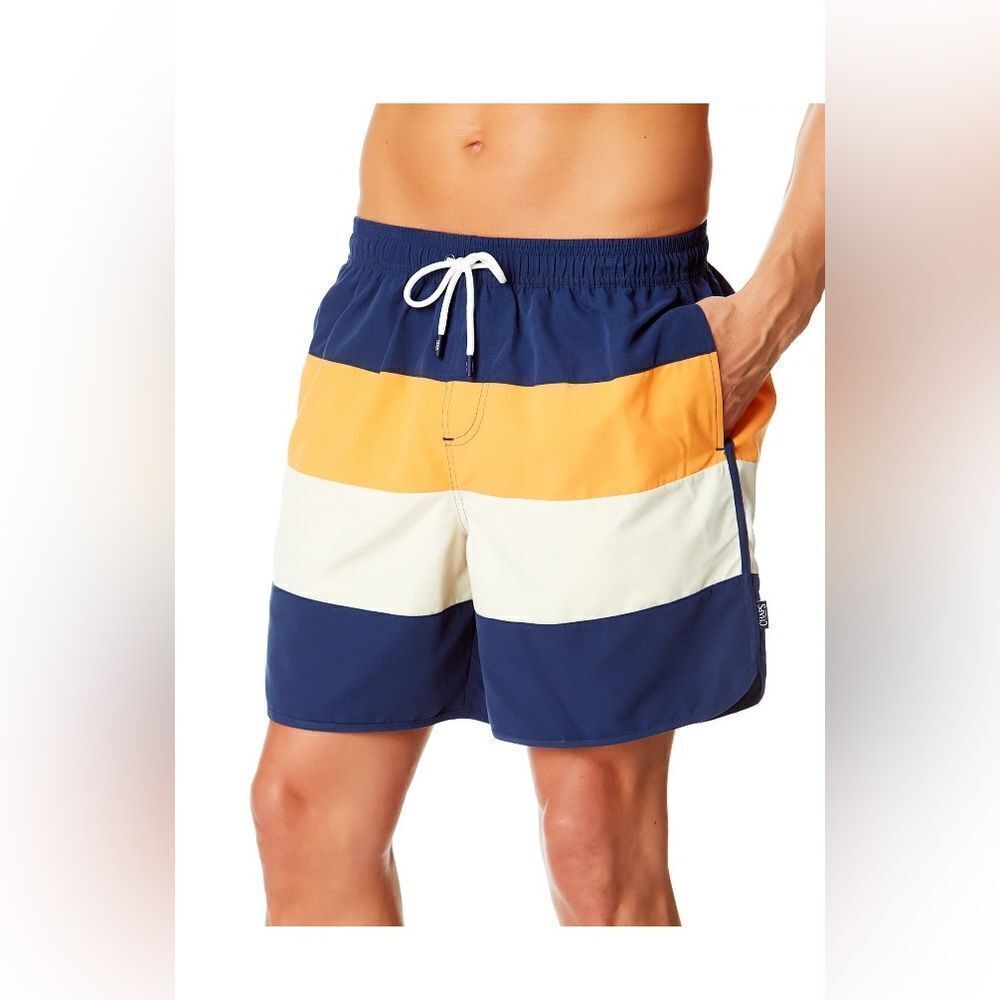Chaps Men's Swim Trunks with UPF50+